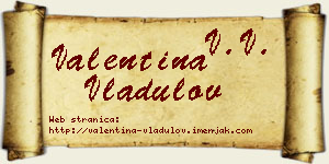 Valentina Vladulov vizit kartica